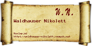 Waldhauser Nikolett névjegykártya